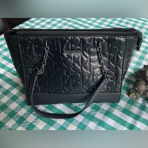 Nwt Calvin Klein Black Shoulder Bag With A Coin Purse. Brand New. Msrp $198